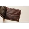 imageFossil Mens Derrick RFIDBlocking Leather Bifold Wallet with Flip ID Window for MenDark Brown