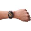 imageFossil Mens Everett Automatic Stainless Steel ThreeHand WatchBrown LeatherBlack