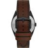 imageFossil Mens Everett Automatic Stainless Steel ThreeHand WatchBrown LeatherBlack