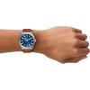 imageFossil Mens Everett Quartz Stainless Steel ThreeHand WatchBrownSilverBlue