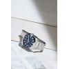 imageFossil Mens Everett Quartz Stainless Steel ThreeHand WatchSilverBlue