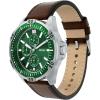 imageFossil Mens Garrett Multifunction TwoTone Stainless Steel WatchBrownGreen