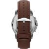 imageFossil Mens Grant Quartz Stainless Steel and Leather Chronograph WatchBlack LeatherSilverBlack