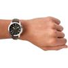 imageFossil Mens Grant Quartz Stainless Steel and Leather Chronograph WatchBlack LeatherSilverBlack