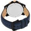 imageFossil Mens Grant Quartz Stainless Steel and Leather Chronograph WatchBlue  Black