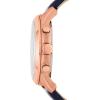 imageFossil Mens Grant Quartz Stainless Steel and Leather Chronograph WatchRose Gold  Blue
