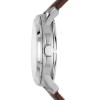 imageFossil Mens Grant Quartz Stainless Steel and Leather Chronograph WatchSilver  Brown Automatic