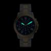 imageFossil Mens Grant Quartz Stainless Steel and Leather Chronograph WatchTwo ToneBlue