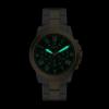 imageFossil Mens Grant Quartz Stainless Steel and Leather Chronograph WatchTwo ToneGreen
