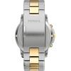 imageFossil Mens Grant Quartz Stainless Steel and Leather Chronograph WatchTwo ToneGreen