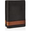 imageFossil Mens Ingram Leather Trifold with ID Window Wallet Brown Model ML3289200Quinn Black
