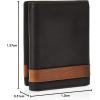 imageFossil Mens Ingram Leather Trifold with ID Window Wallet Brown Model ML3289200Quinn Black