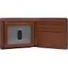 imageFossil Mens Leather Bifold Wallet with Flip ID Window for MenHuntington Brown
