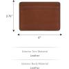 imageFossil Mens Leather Slim Minimalist Card Case Front Pocket WalletBrown Card Case  Keyfob Gift Set