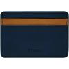 imageFossil Mens Leather Slim Minimalist Card Case Front Pocket WalletSteven NavyCamel