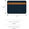 imageFossil Mens Leather Slim Minimalist Card Case Front Pocket WalletSteven NavyCamel