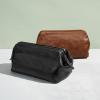 imageFossil Mens Leather Travel Shave Dopp KitBlack