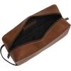 imageFossil Mens Leather Travel Shave Dopp KitWestover Brown