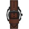 imageFossil Mens Machine Chronograph Stainless Steel WatchBrown LeatherBlack