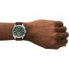 imageFossil Mens Machine Chronograph Stainless Steel WatchBrown LeatherSilverGreen