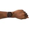 imageFossil Mens Machine Quartz Stainless Steel ThreeHand WatchBlack  Dark Brown