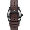 imageFossil Mens Machine Quartz Stainless Steel ThreeHand WatchBlack  Dark Brown