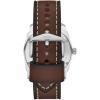 imageFossil Mens Machine Quartz Stainless Steel ThreeHand WatchBrown LeatherSilverBracelet Set