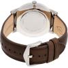 imageFossil Mens Minimalist Quartz Stainless Steel and Leather ThreeHand WatchBrown LeatherSilver