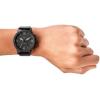 imageFossil Mens Nate Quartz Stainless Steel Chronograph WatchBlack Leather