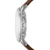 imageFossil Mens Neutra Quartz Stainless Steel and Leather Chronograph WatchSilver  Brown