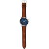 imageFossil Mens Neutra Quartz Stainless Steel and Leather Chronograph WatchSilver  Brown Bracelet Set