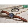 imageFossil Mens Neutra Quartz Stainless Steel and Leather Chronograph WatchSilver  Brown Bracelet Set
