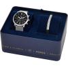 imageFossil Mens Neutra Quartz Stainless Steel and Leather Chronograph WatchSilver Mesh Gift Set