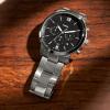 imageFossil Mens Neutra Quartz Stainless Steel and Leather Chronograph WatchSilverBlack Dial