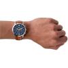 imageFossil Mens Neutra Quartz Stainless Steel and Leather Chronograph WatchSilverBlue  Brown
