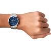 imageFossil Mens Neutra Quartz Stainless Steel and Leather Chronograph WatchSilverBlue