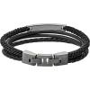 imageFossil Mens Plated Stainless Steel Engravable Personalized Gift ID Chain or Cuff Bracelet for MenBlackBrown  Gunmetal