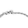 imageFossil Mens Plated Stainless Steel Engravable Personalized Gift ID Chain or Cuff Bracelet for MenDrew Silver ID