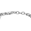 imageFossil Mens Plated Stainless Steel Engravable Personalized Gift ID Chain or Cuff Bracelet for MenDrew Silver ID Curb