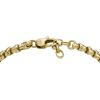 imageFossil Mens Plated Stainless Steel Engravable Personalized Gift ID Chain or Cuff Bracelet for MenGold Box Chain