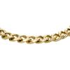 imageFossil Mens Plated Stainless Steel Engravable Personalized Gift ID Chain or Cuff Bracelet for MenGold Curb Chain