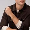 imageFossil Mens Plated Stainless Steel Engravable Personalized Gift ID Chain or Cuff Bracelet for MenGold Curb Chain