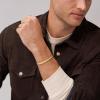 imageFossil Mens Plated Stainless Steel Engravable Personalized Gift ID Chain or Cuff Bracelet for MenGold Harlow Linear Texture Cuff