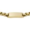 imageFossil Mens Plated Stainless Steel Engravable Personalized Gift ID Chain or Cuff Bracelet for MenGold ID Chain Engravable