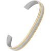 imageFossil Mens Plated Stainless Steel Engravable Personalized Gift ID Chain or Cuff Bracelet for MenGoldSilver Cuff