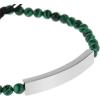imageFossil Mens Plated Stainless Steel Engravable Personalized Gift ID Chain or Cuff Bracelet for MenGreenSilver Engravable