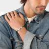 imageFossil Mens Plated Stainless Steel Engravable Personalized Gift ID Chain or Cuff Bracelet for MenGreenSilver Engravable