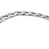 imageFossil Mens Plated Stainless Steel Engravable Personalized Gift ID Chain or Cuff Bracelet for MenHeritage Silver Chain