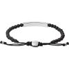 imageFossil Mens Plated Stainless Steel Engravable Personalized Gift ID Chain or Cuff Bracelet for MenLavaSilver Engravable