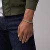 imageFossil Mens Plated Stainless Steel Engravable Personalized Gift ID Chain or Cuff Bracelet for MenSilver Box Chain